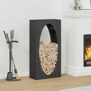 Firewood Rack Black 50x23x100 cm - Durable & Stylish Storage