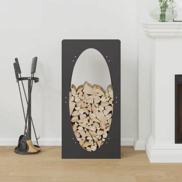 Firewood Rack Black 50x23x100 cm - Durable & Stylish Storage