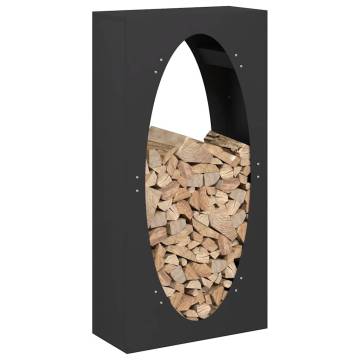 Firewood Rack Black 50x23x100 cm - Durable & Stylish Storage