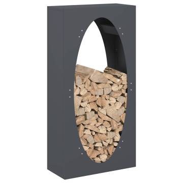 Firewood Rack Anthracite - Durable Cold-Rolled Steel Storage