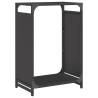 Firewood Rack Black 44x28x65 cm - Premium Cold-Rolled Steel