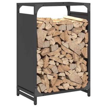 Firewood Rack Black 44x28x65 cm - Premium Cold-Rolled Steel