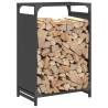 Firewood Rack Black 44x28x65 cm - Premium Cold-Rolled Steel