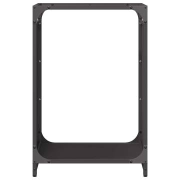 Firewood Rack Black 44x28x65 cm - Premium Cold-Rolled Steel