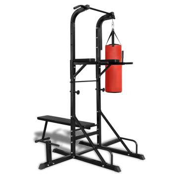 Power Tower with Sit-up Bench & Boxing Bag | Hipomarket UK