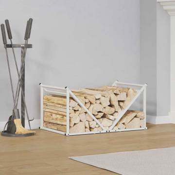 Firewood Rack White 70x43x34.5 cm | Cold-rolled Steel