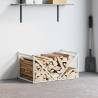 Firewood Rack White 70x43x34.5 cm | Cold-rolled Steel