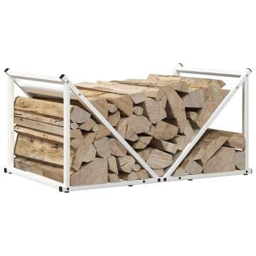 Firewood Rack White 70x43x34.5 cm | Cold-rolled Steel