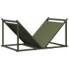 Sturdy Olive Green Firewood Rack - 70x43x34.5 cm