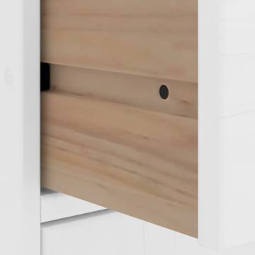 ODDA White Side Cabinets - 4 pcs Solid Pine | 40x24x79 cm