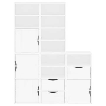 Buy ODDA White Side Cabinets 5 pcs - Solid Wood Pine