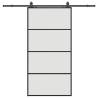 Sliding Door with Hardware Set Black 102.5x205 cm ESG Glass