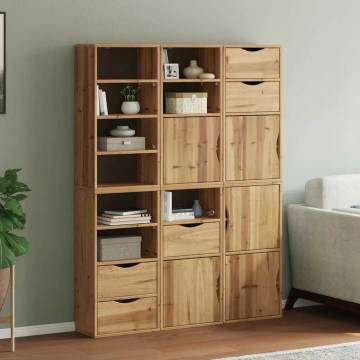 Side Cabinets ODDA 6 pcs Solid Pine Wood - Stylish Storage