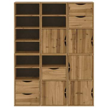 Side Cabinets ODDA 6 pcs Solid Pine Wood - Stylish Storage