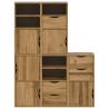 ODDA Solid Wood Pine Side Cabinets - 5 pcs - 40x24x79 cm