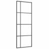 Sliding Door with Hardware Set Black - 76x205 cm ESG Glass