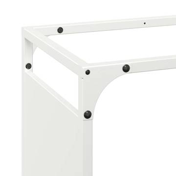 Stylish White Firewood Rack - 44x28x90 cm, Cold-Rolled Steel