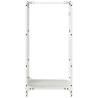 Firewood Rack White 40x30x80 cm - Durable Cold-Rolled Steel