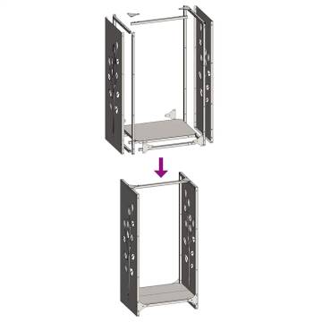 Firewood Rack White 40x30x80 cm - Durable Cold-Rolled Steel