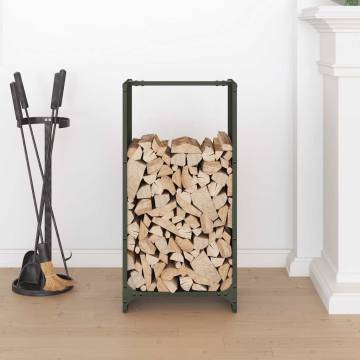 Firewood Rack Olive Green | Sturdy Cold-Rolled Steel Storage