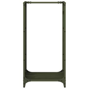 Firewood Rack Olive Green | Sturdy Cold-Rolled Steel Storage