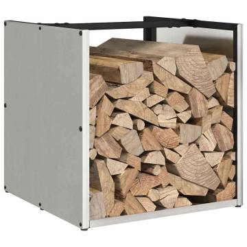 Stainless Steel Firewood Rack 40x40cm - Durable & Stylish