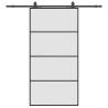 Sliding Door with Hardware Set Black | 102.5x205 cm ESG Glass