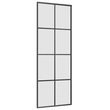 Sliding Door with Black Hardware Set - ESG Glass 76x205 cm