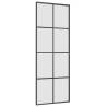 Sliding Door with Black Hardware Set - ESG Glass 76x205 cm