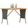 Garden Table with Acacia Wood Top - Grey 105x75 cm | HipoMarket