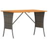 Garden Table with Acacia Wood Top - Grey 105x75 cm | HipoMarket