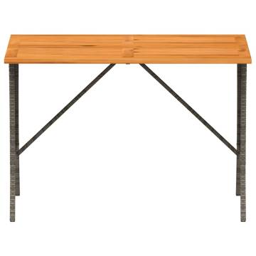 Garden Table with Acacia Wood Top - Grey 105x75 cm | HipoMarket