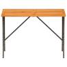 Garden Table with Acacia Wood Top - Grey 105x75 cm | HipoMarket