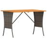 Garden Table with Acacia Wood Top - Grey 105x75 cm | HipoMarket