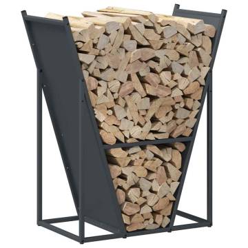 Firewood Rack Anthracite 69.5x35x81 cm - Durable Steel Storage