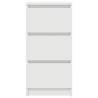 Stylish White Sideboard - 37.5x35x76 cm Engineered Wood