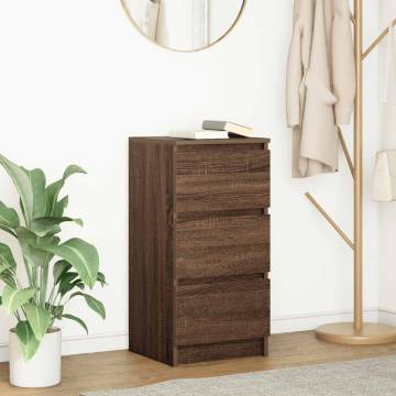 Stylish Brown Oak Sideboard - 37.5x35x76 cm | HipoMarket UK