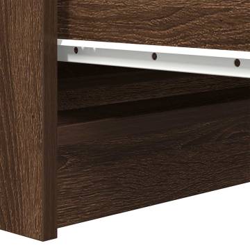 Stylish Brown Oak Sideboard - 37.5x35x76 cm | HipoMarket UK