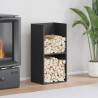  Firewood Rack Black 40x30x80 cm Cold-rolled steel Colour black 