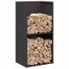 Firewood Rack Black 40x30x80 cm - Durable Cold-Rolled Steel