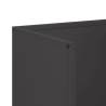 Firewood Rack Black 40x30x80 cm - Durable Cold-Rolled Steel