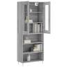 Stylish Highboard Grey Sonoma - 69.5x34x180 cm