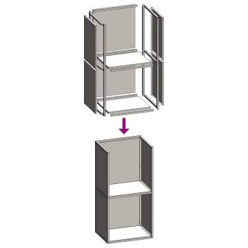 Firewood Rack Black 40x30x80 cm - Durable Cold-Rolled Steel