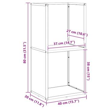 Firewood Rack Black 40x30x80 cm - Durable Cold-Rolled Steel