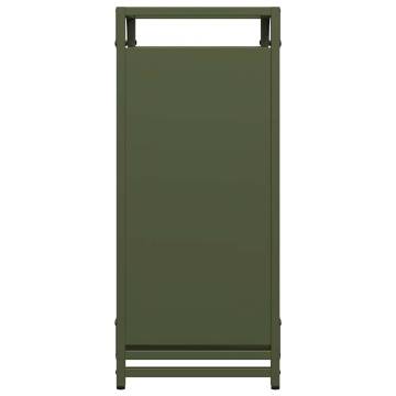 Firewood Rack Olive Green - Sturdy Cold-Rolled Steel 44x28x65 cm