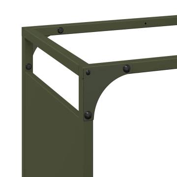 Firewood Rack Olive Green - Sturdy Cold-Rolled Steel 44x28x65 cm