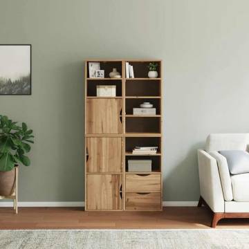 ODDA Side Cabinets Set - Solid Pine Wood - 4 pcs 40x24x79 cm