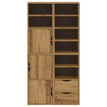 ODDA Side Cabinets Set - Solid Pine Wood - 4 pcs 40x24x79 cm