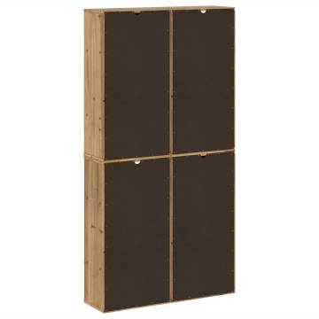 ODDA Side Cabinets Set - Solid Pine Wood - 4 pcs 40x24x79 cm