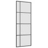 Sliding Door with Hardware Set Black - 76x205 cm ESG Glass